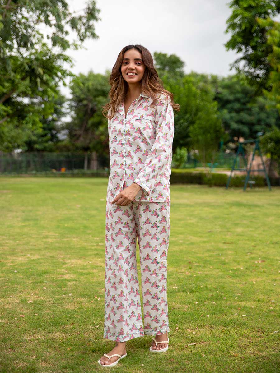 Unicorn Soft Cotton Pyjama Set