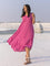 Roseate Rani Pink Asymmetrical Long Dress