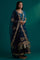 Blue Embroidered Zardozi Anarkali Kurta with Churidar and Dupatta Set