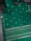 Banarasi poona silk saree green and violet with zari woven floral buttas and zari woven border