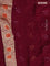 Banarasi georgette saree maroon with bandhani prints & mina weaves and woven border
