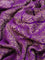 Banarasi crepe saree violet with allover thread & zari brocade weaves and woven border