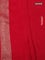 Banarasi crepe saree red with allover thread & zari weaves and woven border