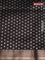 Banarasi katan silk saree black with zari woven floral buttas and zari woven border