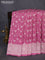 Banarasi semi katan saree mauve pink with allover zari weaves and zari woven border
