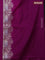 Banarasi semi katan saree purple with allover zari weaves and zari woven border