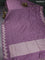 Banarasi semi katan saree pastel lavender with allover zari checks and zari woven border