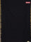 Bengal soft cotton saree black and blue with plain body and zari woven border
