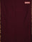 Bengal soft cotton saree maroon and red with plain body and zari woven border