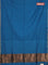 Bengal soft cotton saree cs blue and maroon with plain body and zari woven border