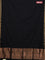 Bengal soft cotton saree black and yellow with plain body and zari woven border