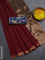 Bengal soft cotton saree maroon and blue with plain body and zari woven border