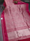 Banarasi katan silk saree pink with allover zari woven brocade weaves and zari woven butta border