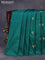 Banarasi katan silk saree green with zari woven buttas in borderless style