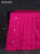 Banarasi katan silk saree dark pink with zari woven buttas in borderless style