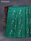 Banarasi katan silk saree green with zari woven buttas in borderless style