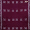 Batik cotton saree wine shade with allover sequin work & batik butta prints and printed lace work border