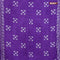 Batik cotton saree violet with allover sequin work & batik butta prints and printed lace work border