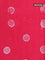 Batik cotton saree pink with allover sequin work & batik butta prints and printed lace work border