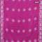 Batik cotton saree mauve pink with allover sequin work & batik butta prints and printed lace work border