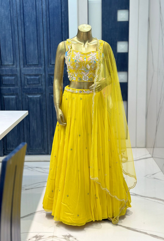 Designer yellow kaftan set