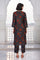 Black Floral Embroidered Straight Crape Kurta