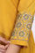 Mustard Embroidered A-Line Rayon Kurta