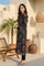 Black Floral Printed Rayon Straight Kurta