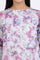 Multicoloured Floral Printed Straight Polyester Top