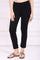 Black Solid Straight Pant