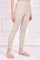 Beige Solid Acrylic Winter Legging