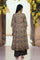 Beige Geometric Printed Embroidered Anarkali Cotton Kurta with Parallel Pant Set