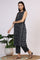 Black Ikkat Pure Cotton Straight Kurta and Pants Co-ord Set