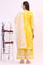 Mango Yellow Floral Printed Shantung A-line Kurta, Printed Parallel Pants and Dupatta Set