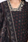 Black Embroidered A-Line Kurta with Straight Pant and Dupatta Set
