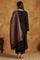 Black Solid Rayon Blend Straight Kurta with Straight Pant and Shawl Set