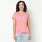 Text Print Crew Neck Loungewear T-Shirt