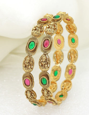 Designer Matt Lakshmi Devi Kempu Bangles
