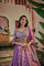 Lavender Banaras Silk hand Embroidery Lehenga