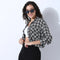 Checkered Boxy Crop Shirt