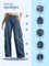 Dark Blue Denim Cargo Pants