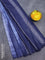 Bamboo silk saree blue shade and navy blue with allover tie & dye prints & thread weaves in borderless style