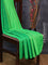 Arani semi silk saree green with allover copper zari weaves in borderless style