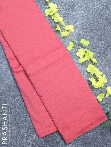 Arani semi silk saree pink shade and dual shade of green with copper zari woven butta weaves in borderless style