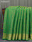 Art chiffon saree green with allover zari woven brocade weaves and zari woven border