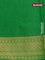 Art chiffon saree green with allover zari woven brocade weaves and zari woven border