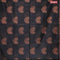 Banarasi cotton saree black with copper zari woven buttas and piping border