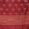 Banarasi cotton saree maroon with copper zari woven buttas and piping border