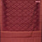 Banarasi cotton saree maroon with copper zari woven leaf buttas and temple zari woven border