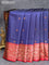 Banarasi handloom dupion saree blue and red with allover thread woven buttas and woven border